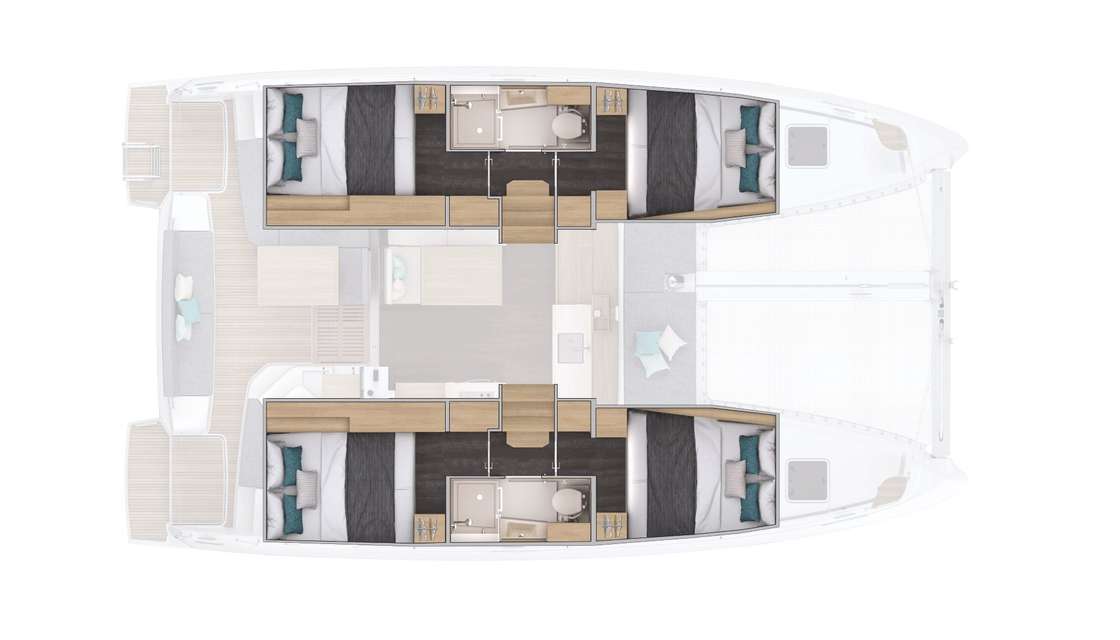 План яхты Lagoon 38