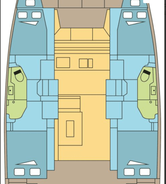 План яхты Lagoon 38