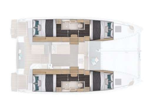 Distribución del barco Lagoon 38