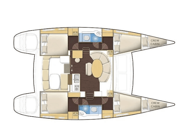 Distribución del barco Lagoon 380