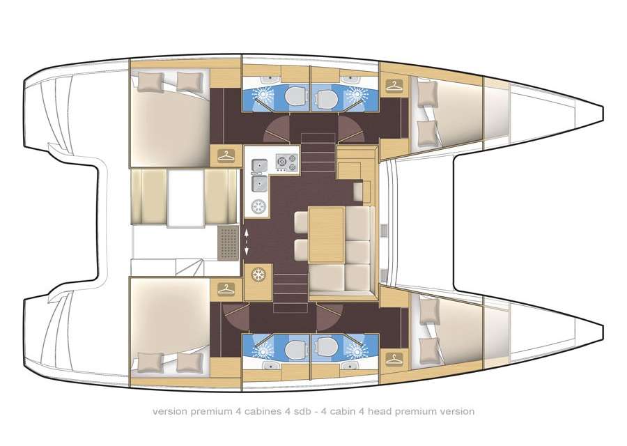 Distribución del barco Lagoon 39