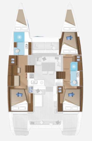 План яхты Lagoon 40