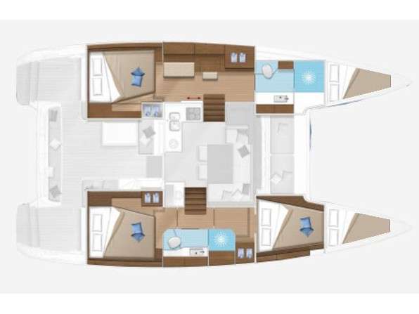 Layout of the boat Lagoon 40