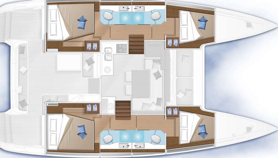 Piano della barca Lagoon 40