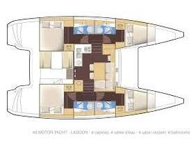 Distribución del barco Lagoon 40