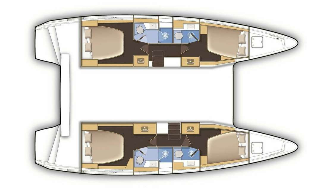 План яхты Lagoon 42