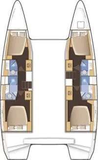 План яхты Lagoon 42