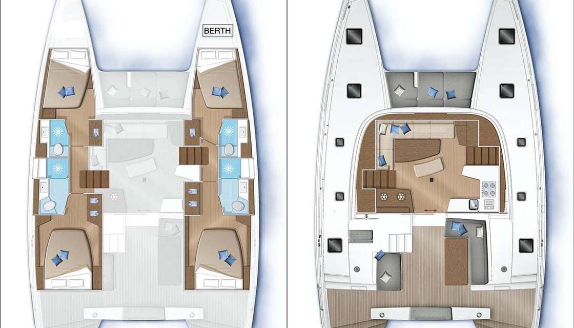 Plans du bateau Lagoon 42