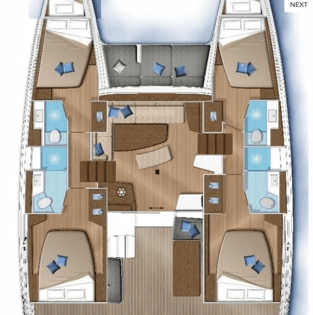 Piano della barca Lagoon 42