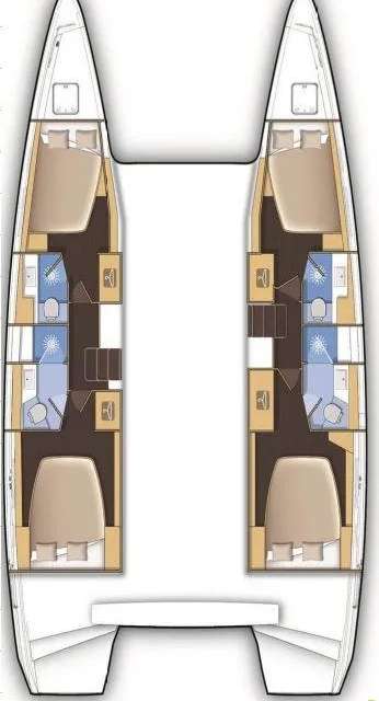 Distribución del barco Lagoon 42