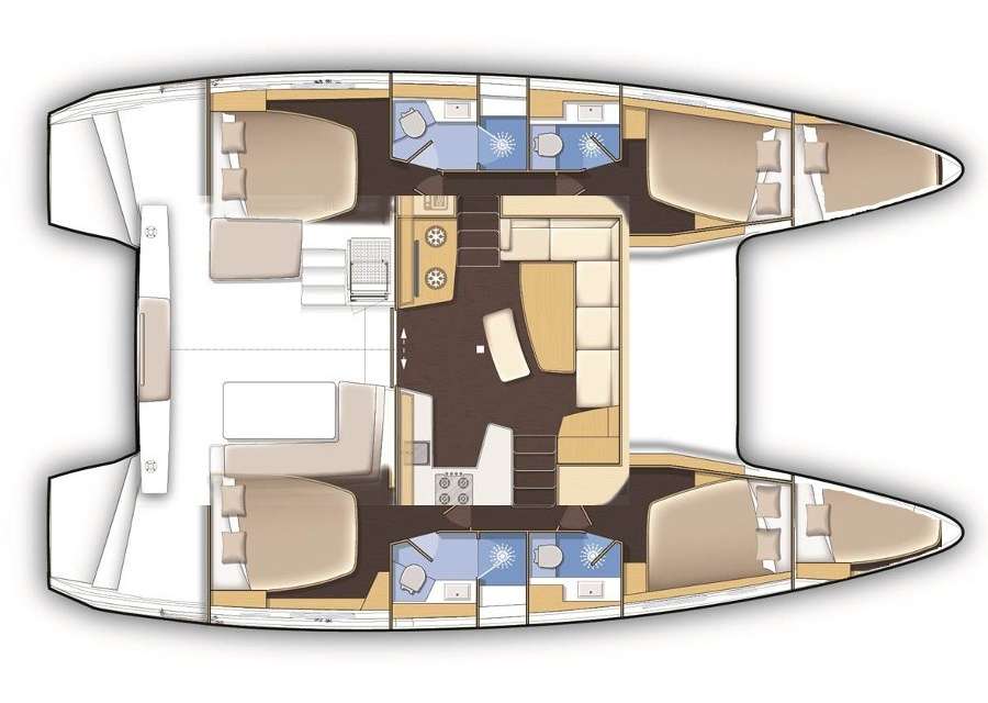 Distribución del barco Lagoon 42