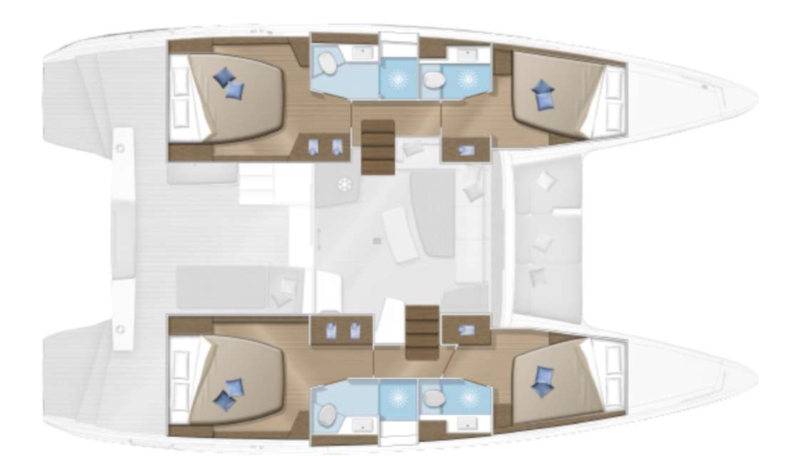 Piano della barca Lagoon 42