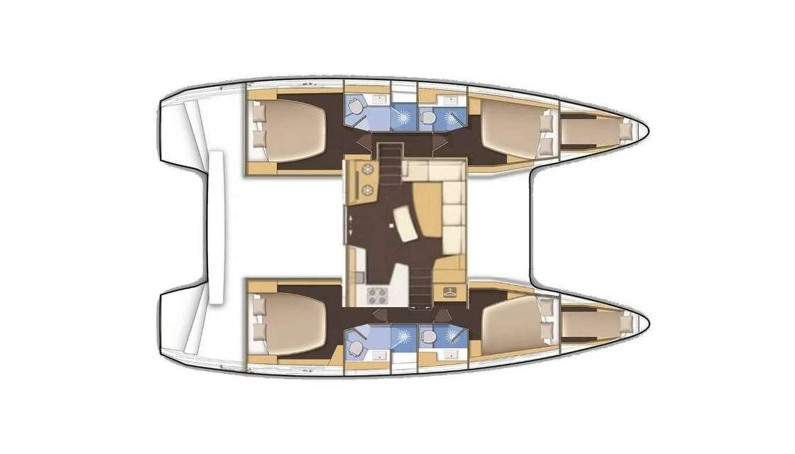 План яхты Lagoon 42