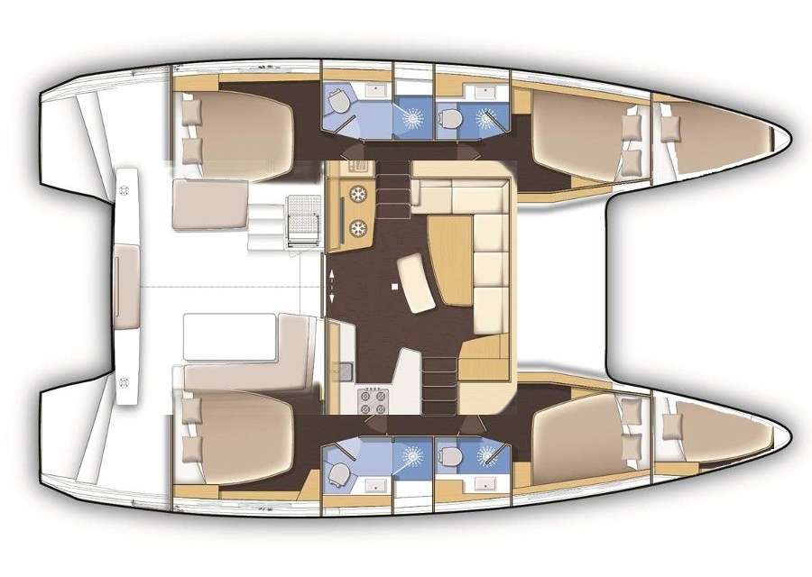 План яхты Lagoon 42