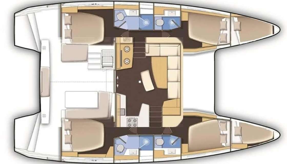 План яхты Lagoon 42