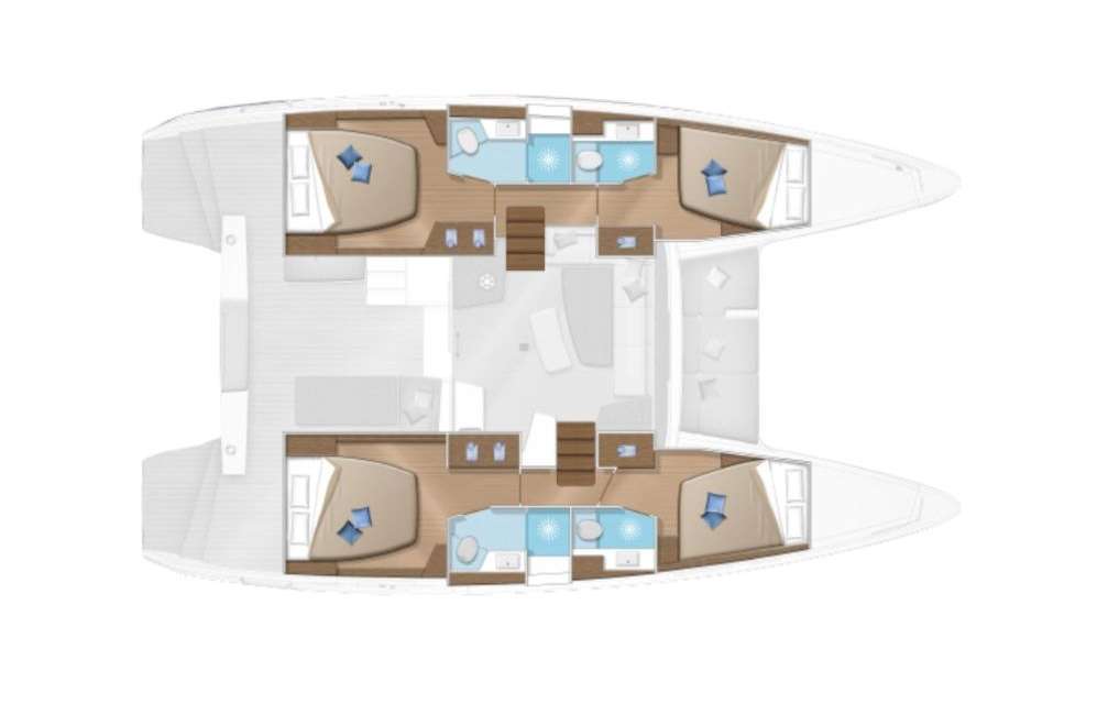 Distribución del barco Lagoon 42