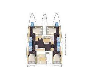 Layout of the boat Lagoon 421