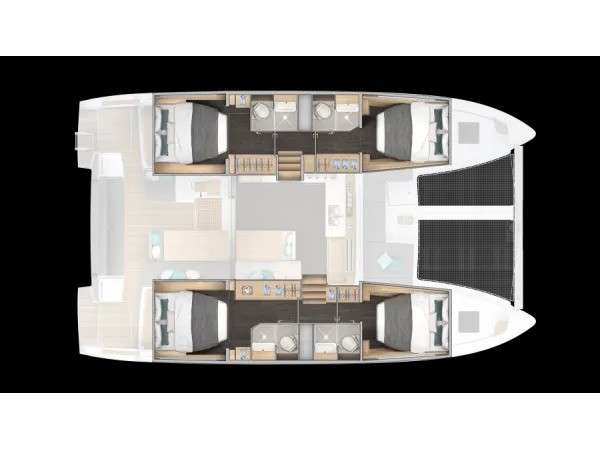 Plans du bateau Lagoon 43