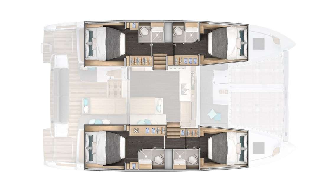 Piano della barca Lagoon 43