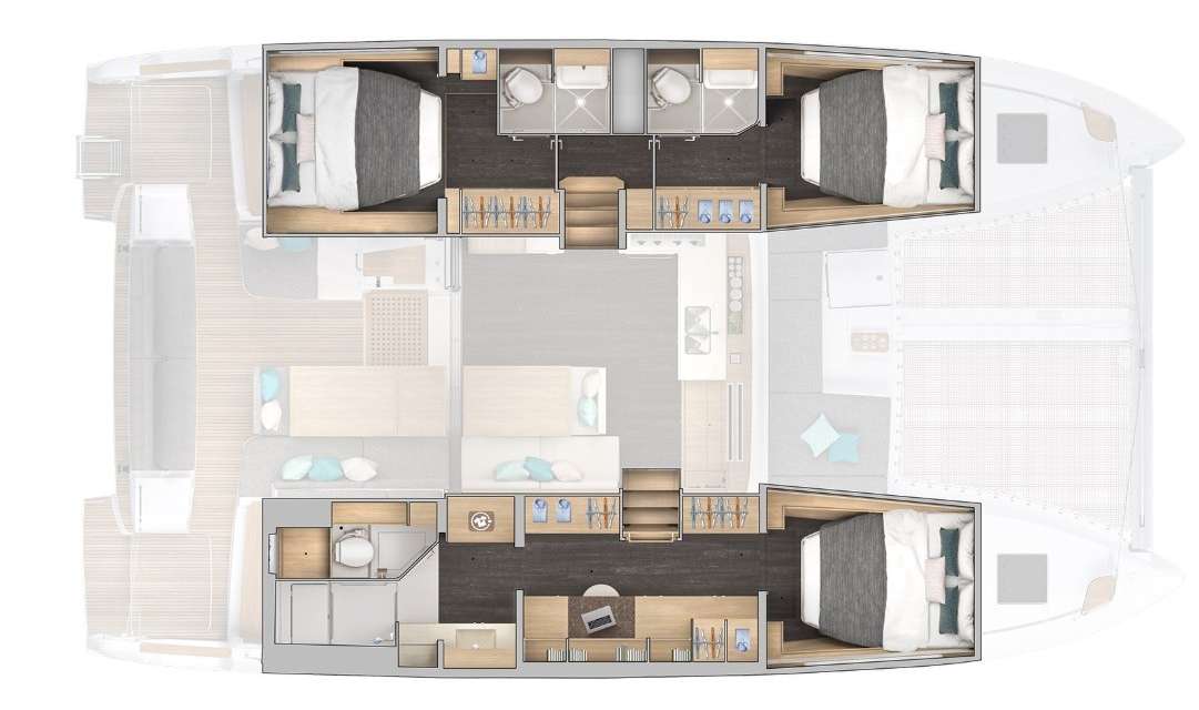 Piano della barca Lagoon 43