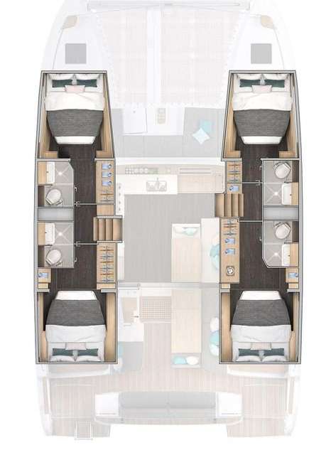 Plans du bateau Lagoon 43