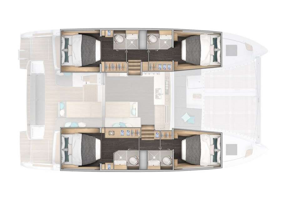 План яхты Lagoon 43