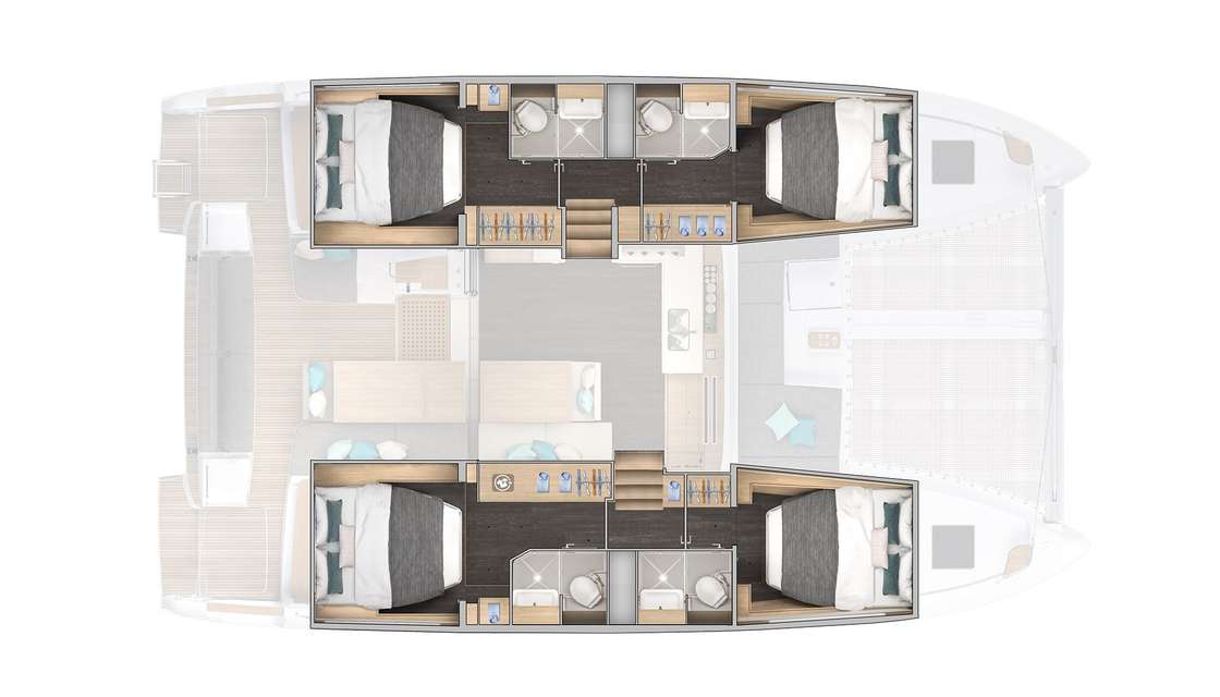 Plans du bateau Lagoon 43