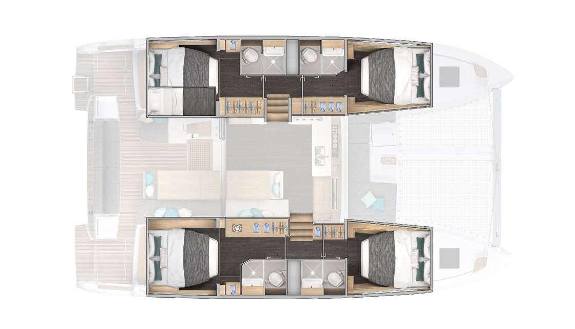 Plans du bateau Lagoon 43