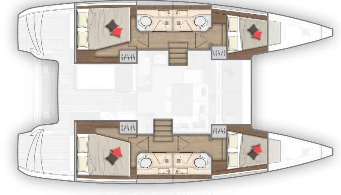 Distribución del barco Lagoon 440
