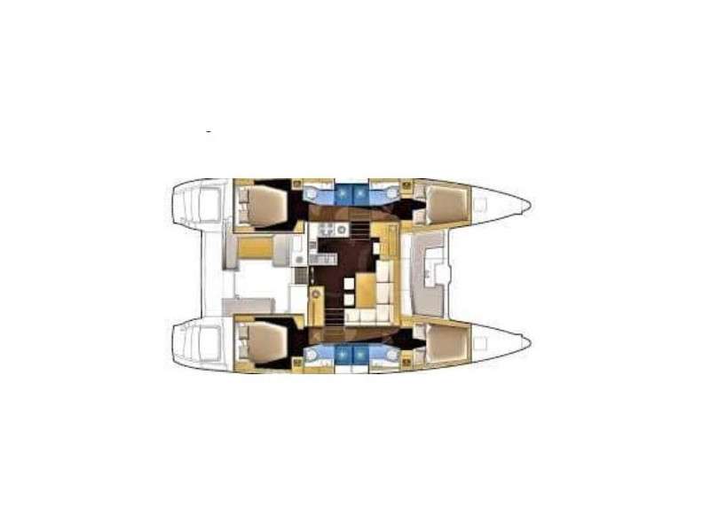 План яхты Lagoon 450 F