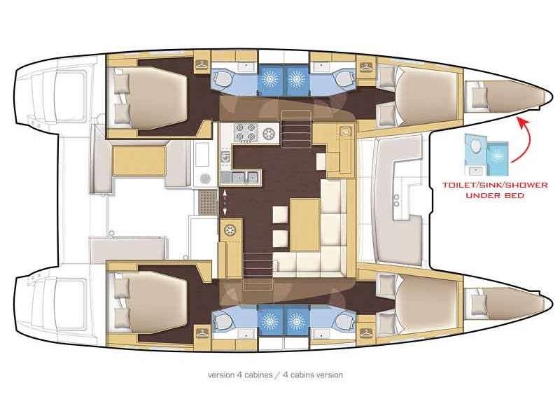 План яхты Lagoon 450 F
