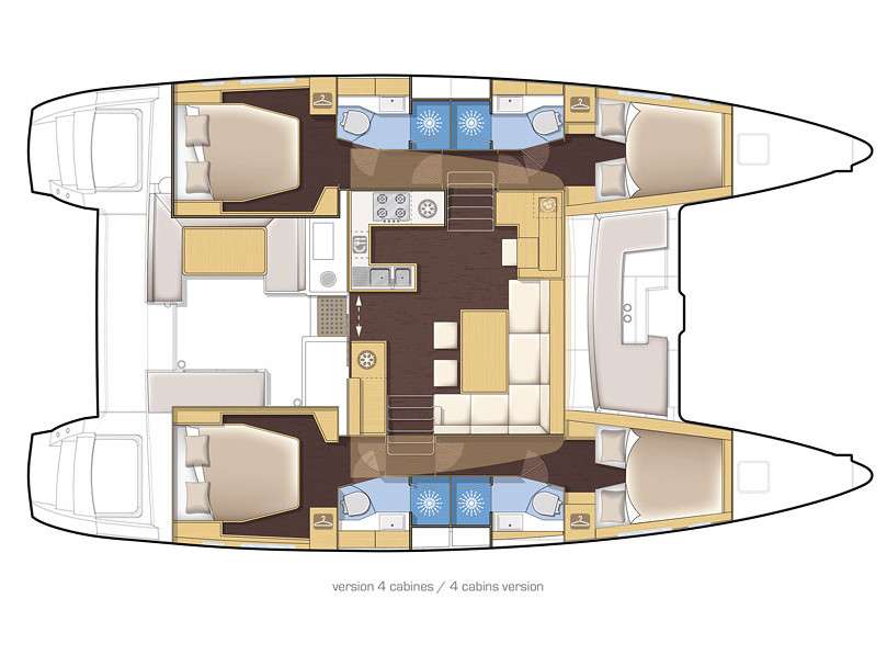 План яхты Lagoon 450 F