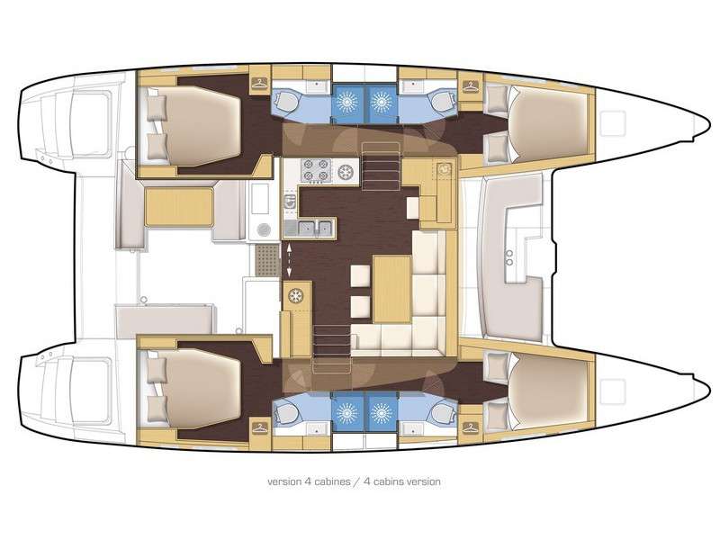 План яхты Lagoon 450 F