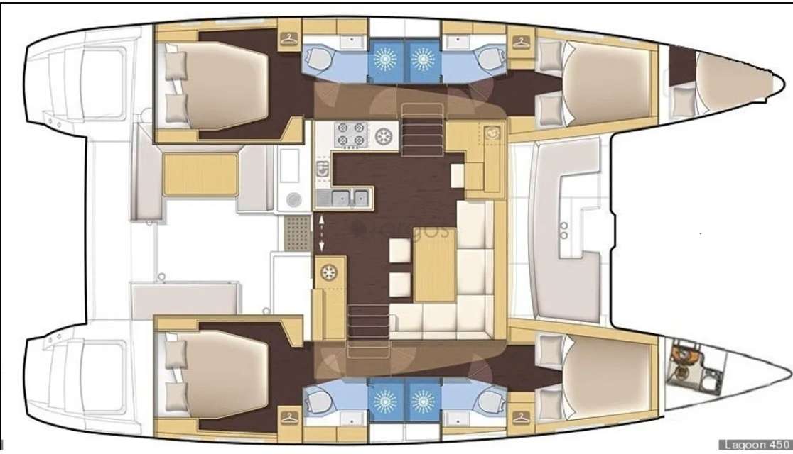 Plans du bateau Lagoon 450 F