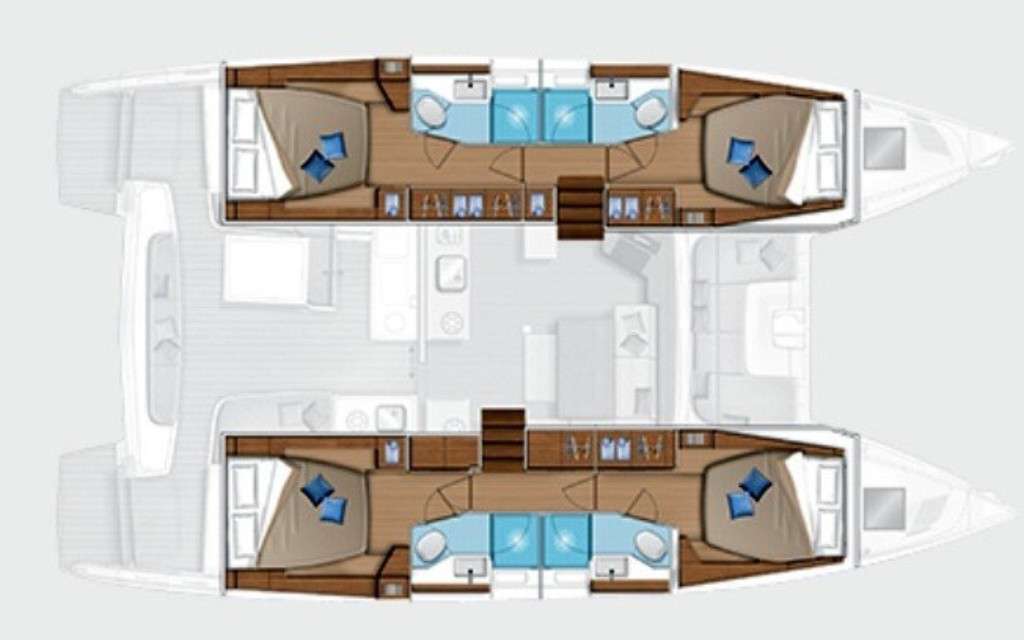 Distribución del barco Lagoon 46
