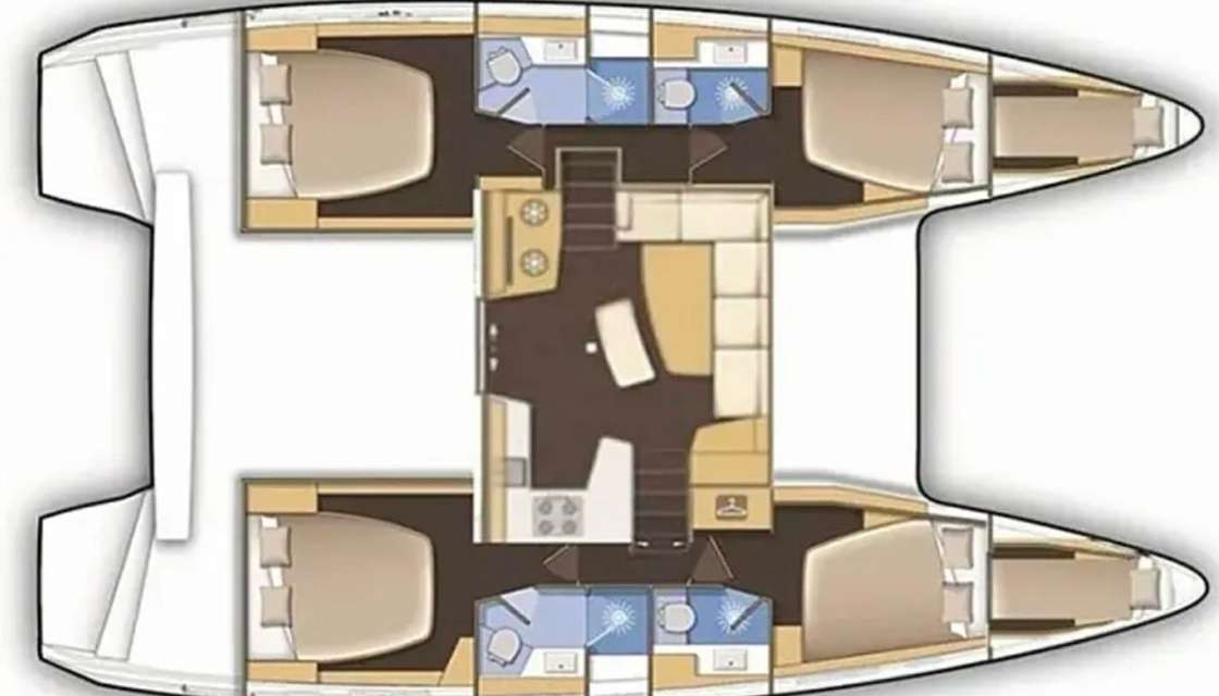 План яхты Lagoon 46