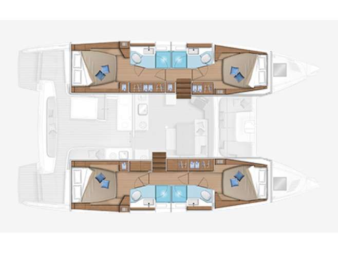 Layout of the boat Lagoon 46