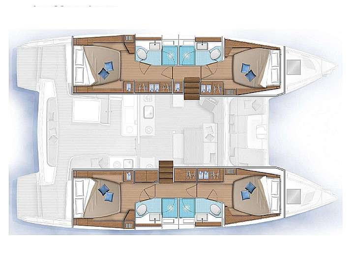 Distribución del barco Lagoon 46
