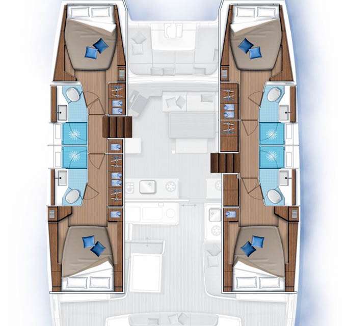 План яхты Lagoon 46