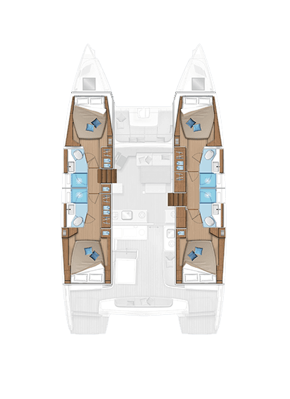 План яхты Lagoon 46