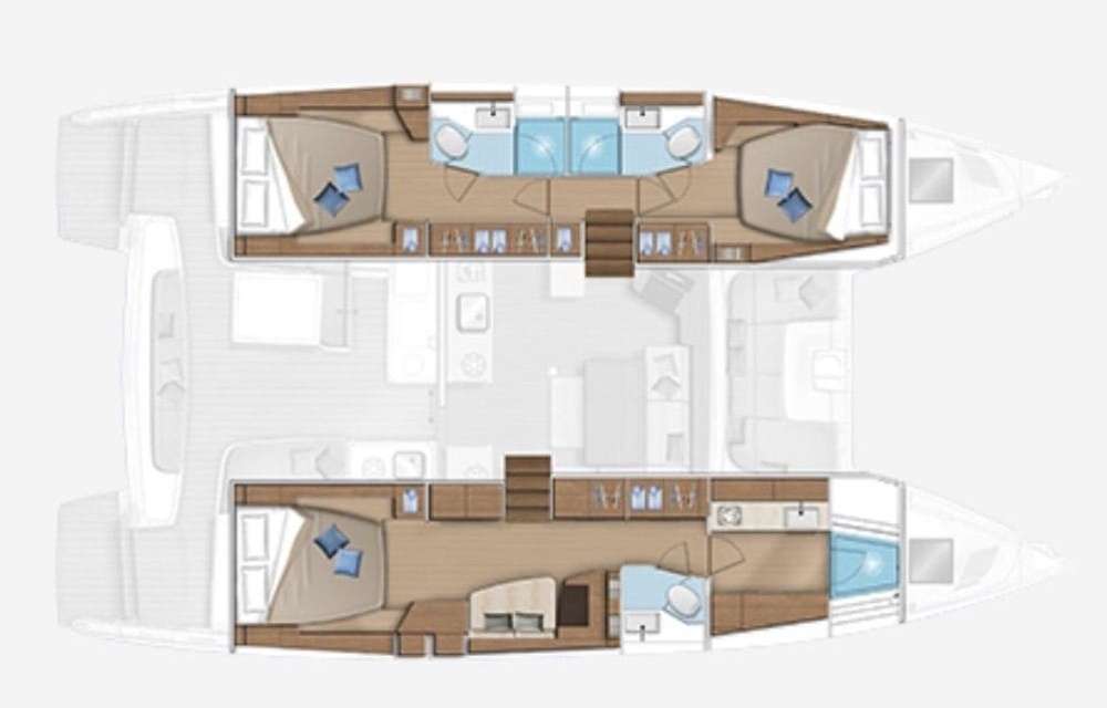 План яхты Lagoon 46