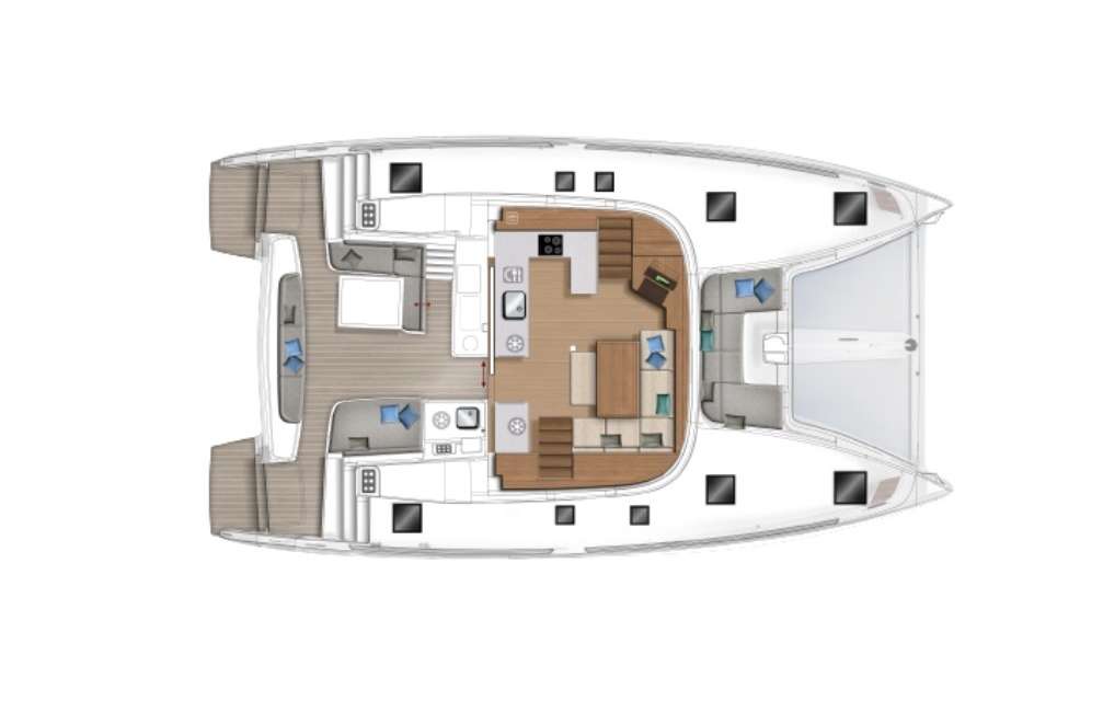 План яхты Lagoon 46