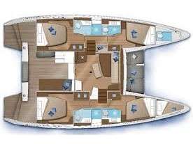 Distribución del barco Lagoon 46