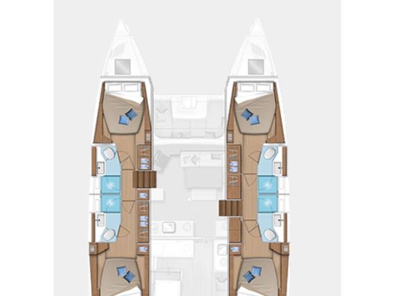 Distribución del barco Lagoon 46