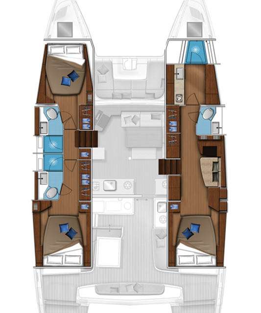 План яхты Lagoon 46