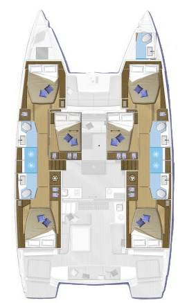 Piano della barca Lagoon 50