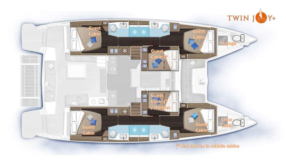 Piano della barca Lagoon 51