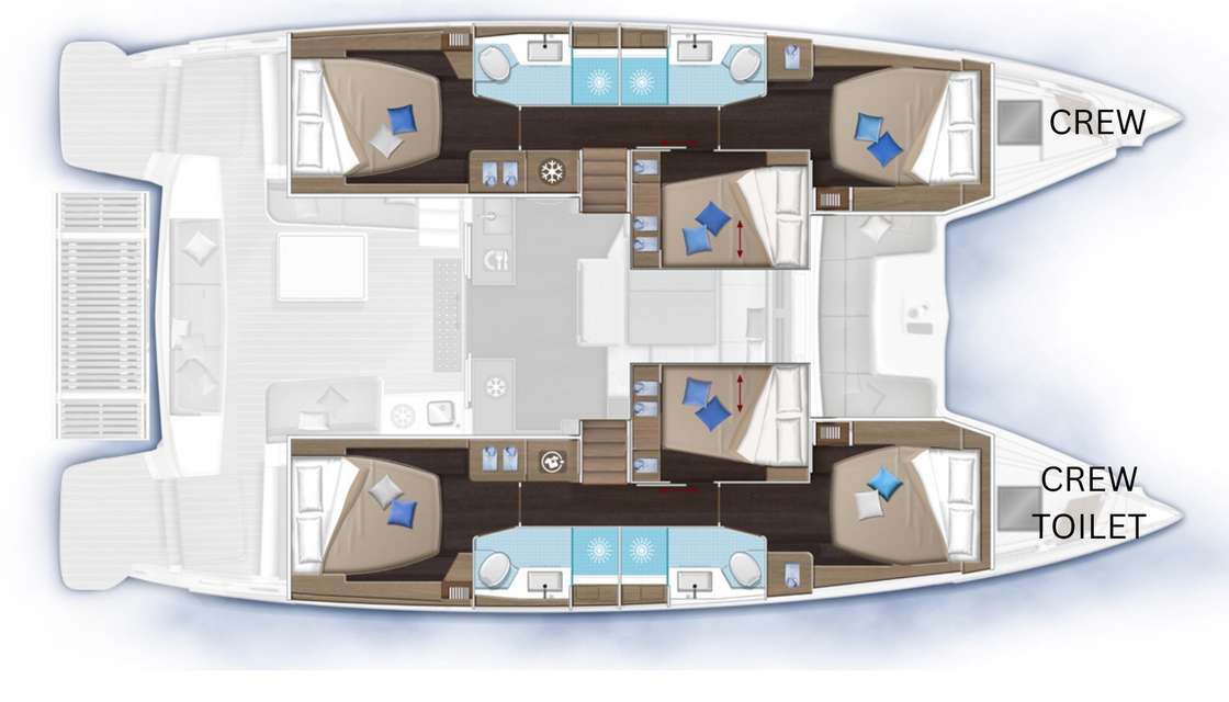 Piano della barca Lagoon 51