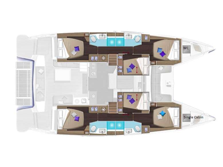 План яхты Lagoon 51