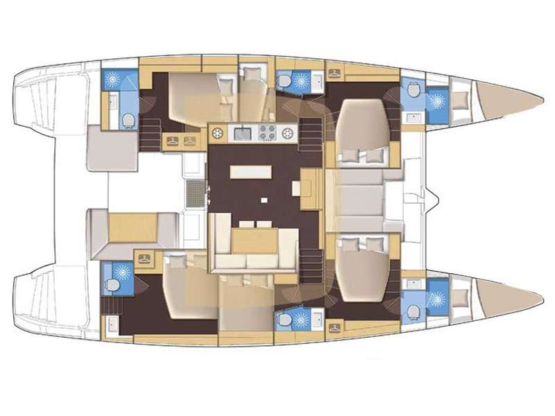 Plans du bateau Lagoon 52